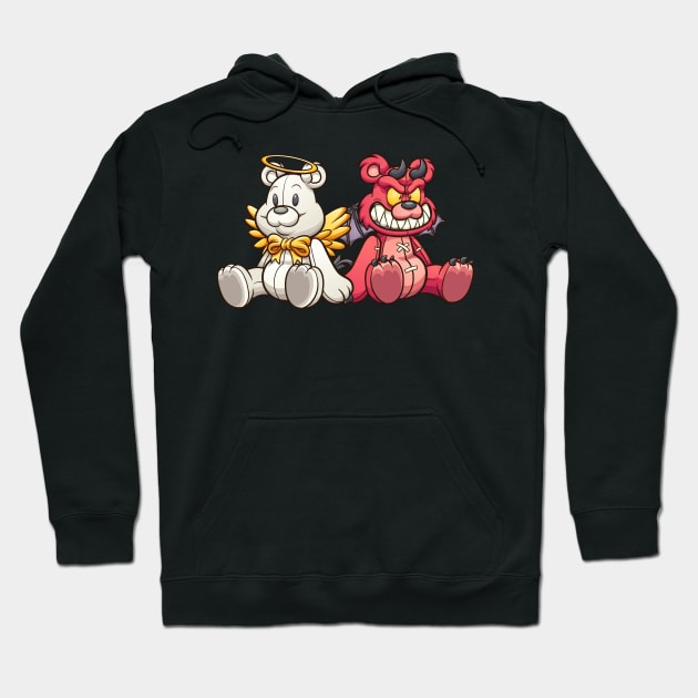 Angel and Devil Teddy Bears - Teddy Bear - Hoodie | TeePublic